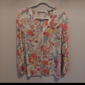 Anthropologie Pleione Floral V-Neck Women's blouse